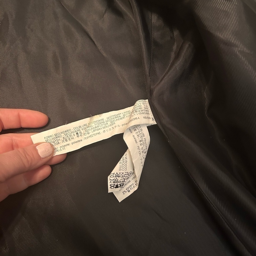 Zara Basic Outerwear Hidden Button Black Jacket S… - image 5